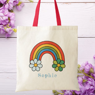 Bolso De Tela Niñas Lindo Moderno Caprichoso Arcoíris Dibujos An