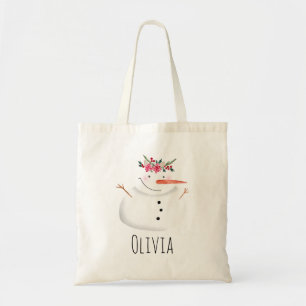 Bolso De Tela Niñas Navidades floridas flamencan con hombre de