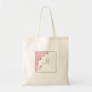 Bolso De Tela Niñera Coral Mariposa Jardín Script Monograma