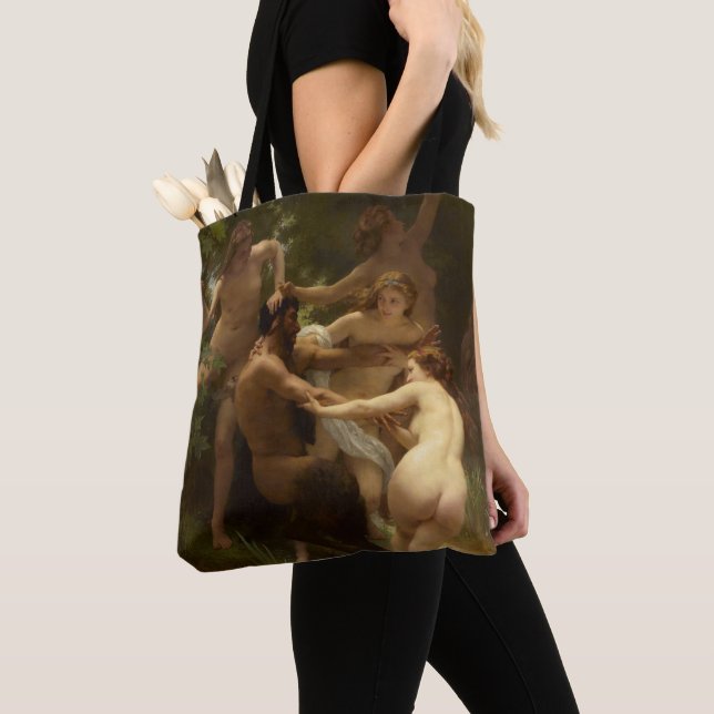 Bolso De Tela Ninfas y Satyr de William-Adolphe Bouguereau (Detalle)