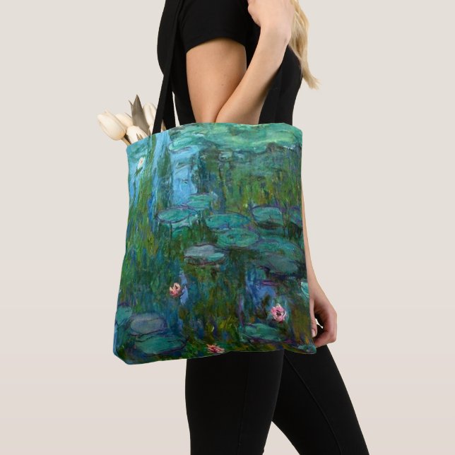 Bolso De Tela Ninféas de Claude Monet, lirios de agua (Detalle)