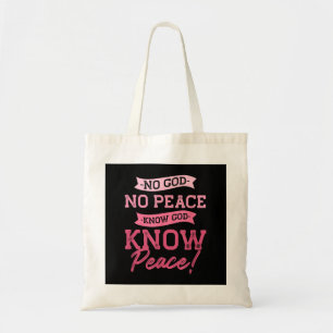 Bolso De Tela Ningún Dios, Ninguna Paz, Conocer a Dios, Conocer 