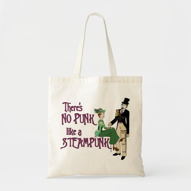 Bolso De Tela Ningún Punk como un Steampunk (Frente)