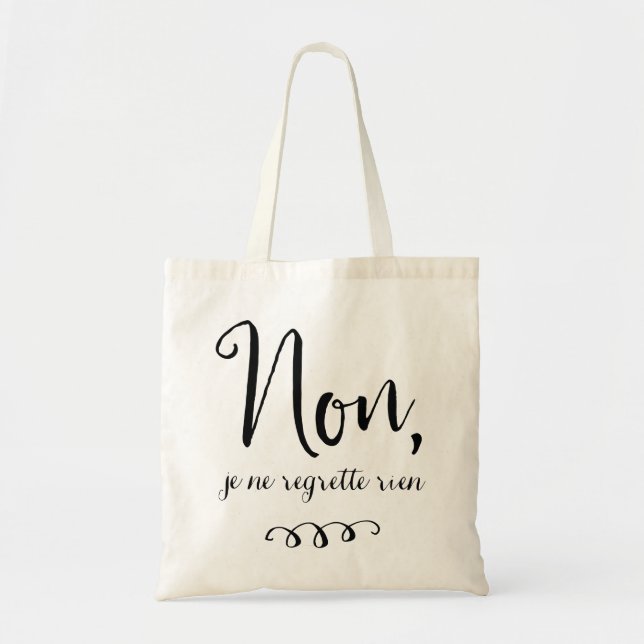 Bolso De Tela Ninguna cita del francés de Inspiratioinal de los (Frente)