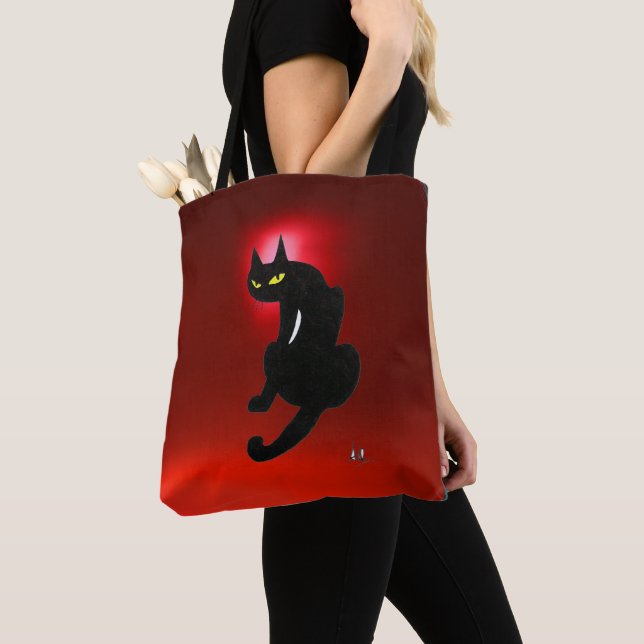 Bolso De Tela NINJA BLACK CAT Red (Detalle)