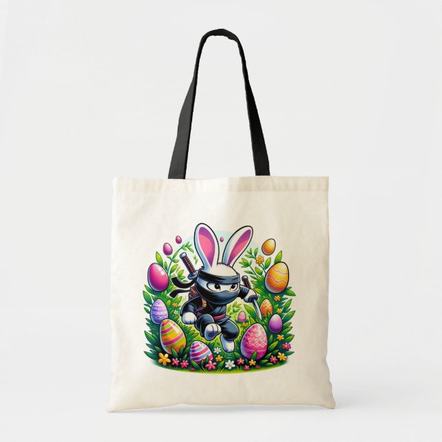 Bolso De Tela Ninja Bunny Easter Adventure (Frente)