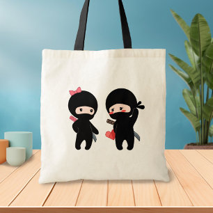 Bolso De Tela Ninja Pair, un niño y un Chica