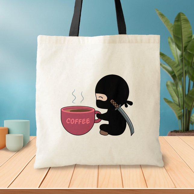 Bolso De Tela Ninja pequeño con tazón de café grande (Subido por el creador)