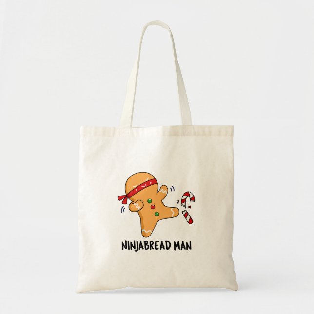 Bolso De Tela Ninjabread Man Funny Gingerbread Pun (Frente)