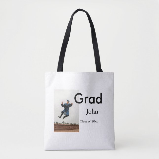 Bolso De Tela niño añadir nombre fecha año texto felicitaciones  (Anverso)