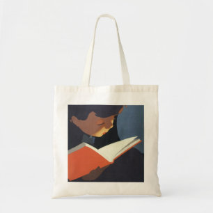 Bolso De Tela Niño Antiguo Leyendo un Libro de la Biblioteca