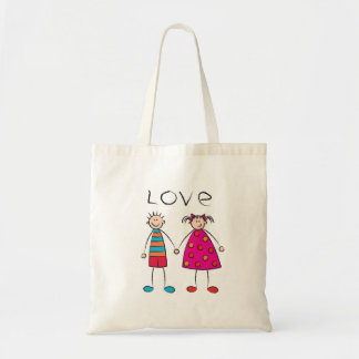 Bolso De Tela Niño + Chica = Amor Personalizado divertido Person
