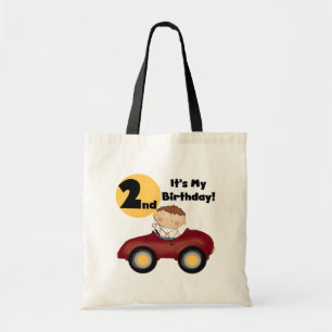 Bolso De Tela Niño con camisetas y regalos de segundo cumpleaños