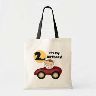 Bolso De Tela Niño con camisetas y regalos de segundo cumpleaños