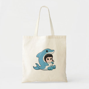 Bolso De Tela Niño con disfraz de delfín