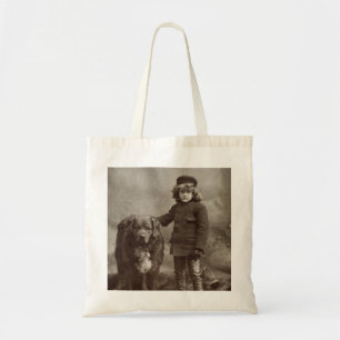 Bolso De Tela Niño con el perro, C1885
