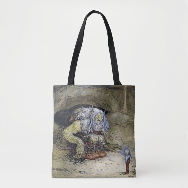 Bolso De Tela “Niño con trol” de John Bauer (Anverso)