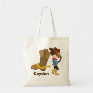 Bolso De Tela Niño Cowboy Personalizado Niños Rodeo Salvaje Oe