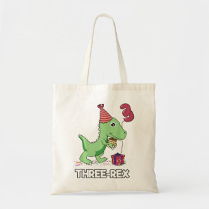 Bolso De Tela Niño de 3 años de edad dinosaurio tres niños de se