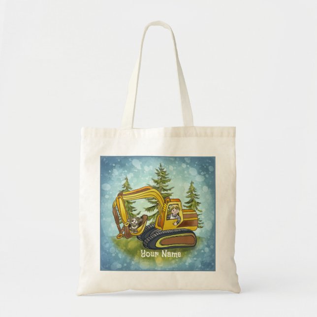 Bolso De Tela Niño de Pala Mecánica (Frente)