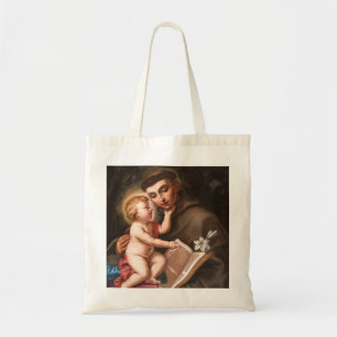 Bolso De Tela Niño Jesús Con San Antonio De Padua