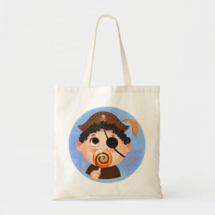 Bolso De Tela Niño lindo con disfraz pirata de Halloween