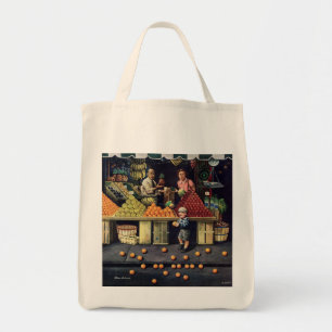 Bolso De Tela Niño y naranjas