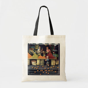 Bolso De Tela Niño y naranjas