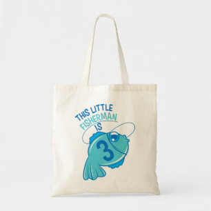 Bolso De Tela Niños 3º cumpleaños Niños pescando pescado de cami