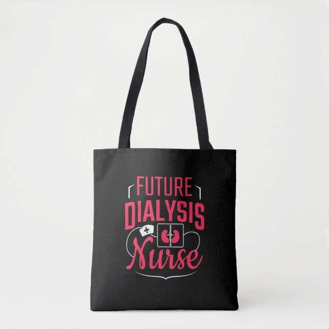 Bolso De Tela Niños con Enfermería de nefrología en diálisis fut (Anverso)