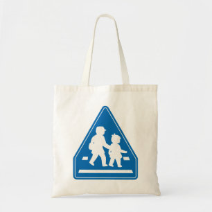 Bolso De Tela Niños de escuela cruzando >> Rótulo de tráfico jap