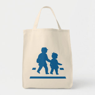 Bolso De Tela Niños de escuela cruzando >> Rótulo de tráfico jap