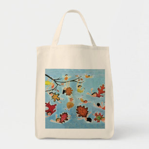 Bolso De Tela Niños de la hoja