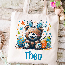 Bolso De Tela Niños de Pascua Nombran A Los Niños Bunny Teddy Be