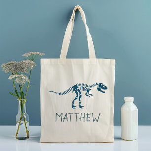 Bolso De Tela Niños Dinosaurio T-Rex Fósil Lindo Escuela Niños
