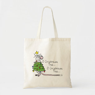 Bolso De Tela Niños divertidos del árbol de Navidad del ratón