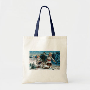 Bolso De Tela Niños en trineo