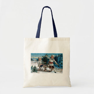 Bolso De Tela Niños en trineo
