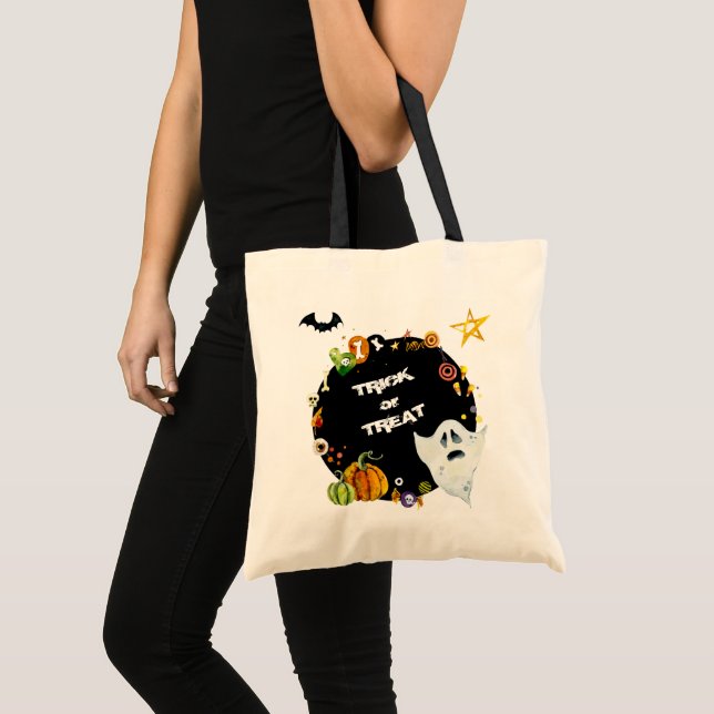 Bolso De Tela Niños fantasmas Halloween Trick o Trete (Anverso (producto))