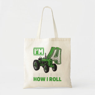Bolso De Tela Niños Green Farm Tractor 4º cumpleaños 4 años F