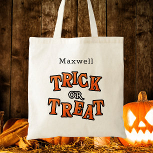 Bolso De Tela Niños modernos: Feliz truco de Halloween o trata d