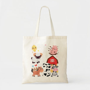 Bolso De Tela Niños Oink Baa Neigh Cluck Moo I'm Two Farmer 2nd