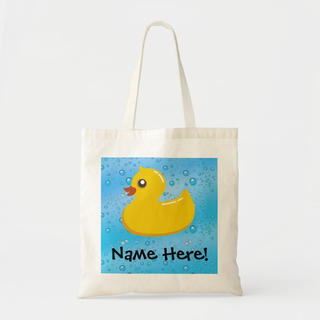 Bolso De Tela Niños personalizados burbujas azules de goma del (Frente)