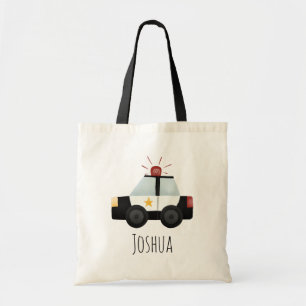 Bolso De Tela Niños Personalizados de coches de policía aburri