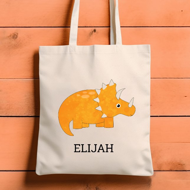 Bolso De Tela Niños personalizados de dinosaurios Naranjas (Subido por el creador)