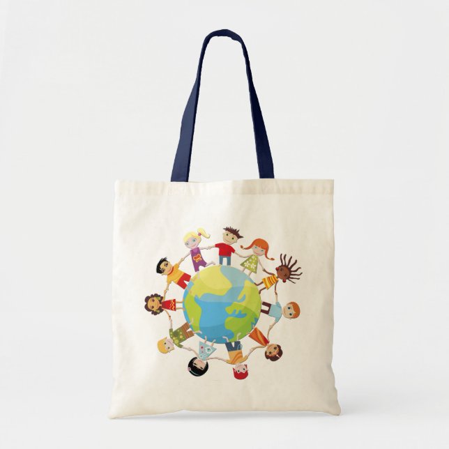 Bolso De Tela Niños por la paz mundial (Frente)