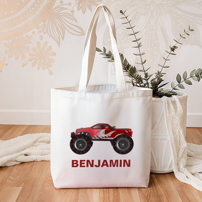 Bolso De Tela Niños rojos del monster truck (Subido por el creador)
