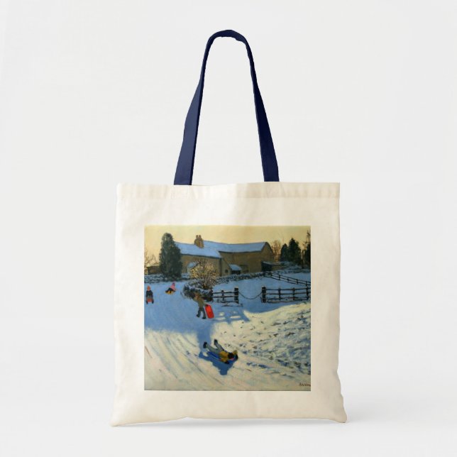 Bolso De Tela Niños Sledging Monyash Derbyshire (Frente)