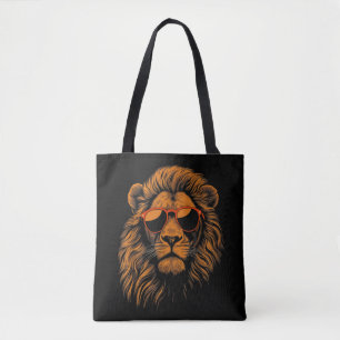 Bolso De Tela Niños Varones Divertido León Animal