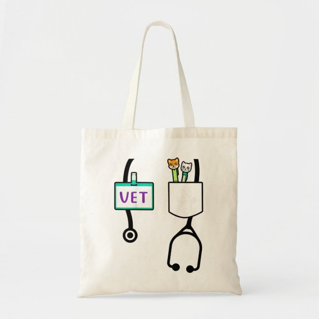 Bolso De Tela Niños Veterinarios Disfraces Regalos Niños Chicas  (Frente)